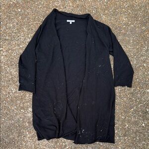 B1 Neiman Marcus Black Cardigan Sweater Open Front